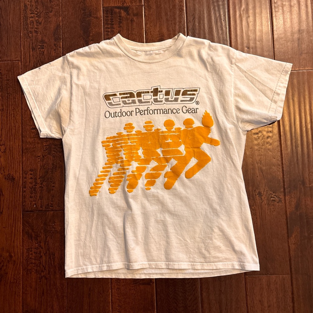 Cactus Jack by Travis Scott White and Orange Graphic Tee